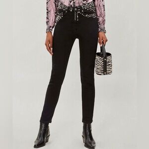 The Kooples Black Studded Skinny Jeans